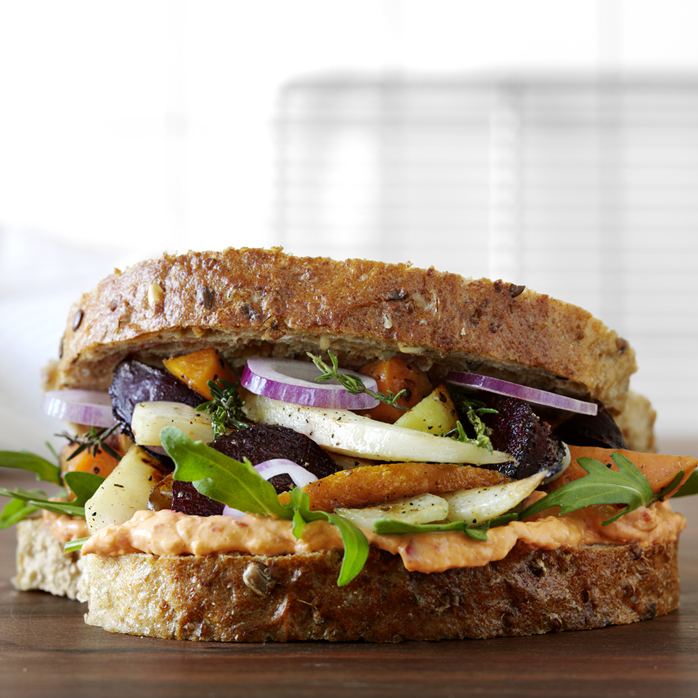 Root vegetable sandwich